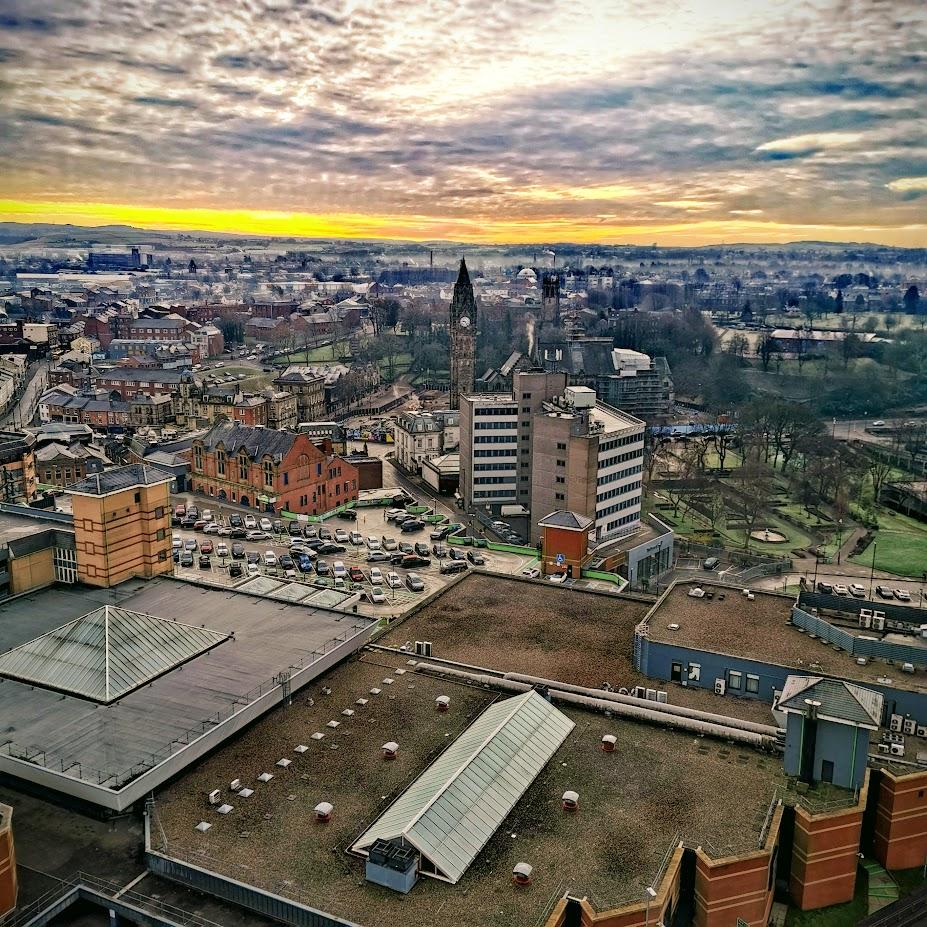 Rochdale Town Centre at Dawn
